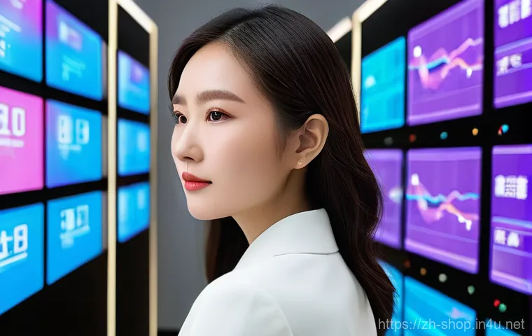 쇼핑매니저가 되기 위한 필수 스킬 - **Prompt:** A dynamic, modern shopping manager, an East Asian woman in her late 20s, with a focused ...