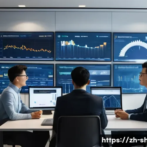 쇼핑매니저 팀워크 중요성 - **Prompt:** "A brightly lit, modern open-plan office. Five diverse e-commerce team members are gathe...